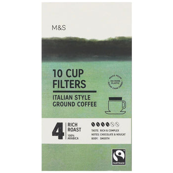 M&S 10 filtros de taza de café italiano 10 por paquete