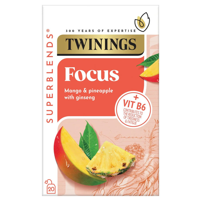 Twinings Superblends Focus with Mango and Pineapple 20 per pack