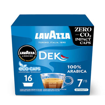 Lavazza A modo mio Eco Caps Kompostierbare Dek Cremoso -Kaffeekapseln 16 pro Pack