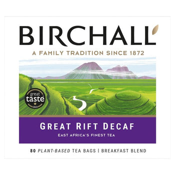 Birchall Great Rift Decaf Bolsas de té todos los días 80 por paquete