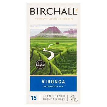 Té de la tarde de Birchall Virunga 15 Prism Tea Bolsas 15 por paquete