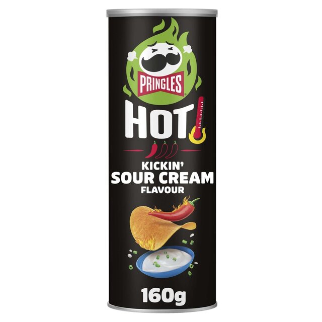 Pringles Hot Kickin' Sour Cream Sharing Crisps 160g