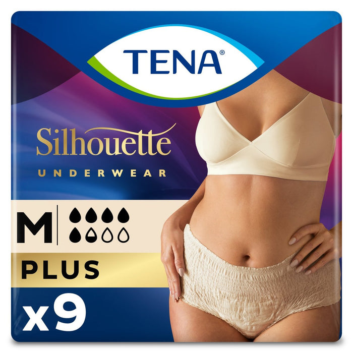 Pantalones de incontinencia de Silhouette de Tena Lady más mediano 9 por paquete