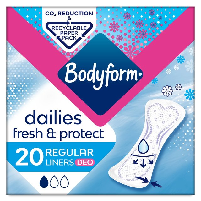 BodyForm Dailies Papas perfumadas regulares 20 por paquete