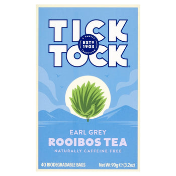 Tick ​​Tock Rooibos Earl Grey Sacs de thé 40 par paquet