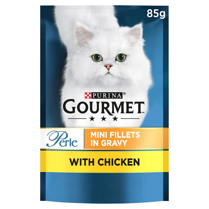 Gourmet perle gato comida mini filetes pollo en salsa 85g