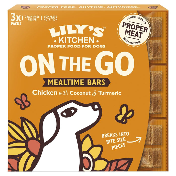 Lily's Kitchen Chicken On the Go Bars Multipack for Dogs 3 x 40g
