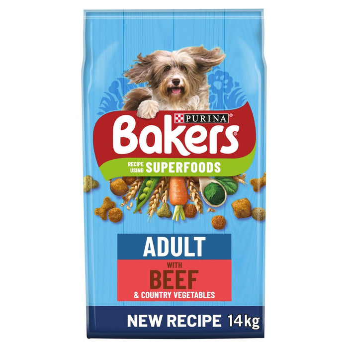 Bäcker Erwachsene Hundefutter -Rindfleisch & Gemüse 14 kg
