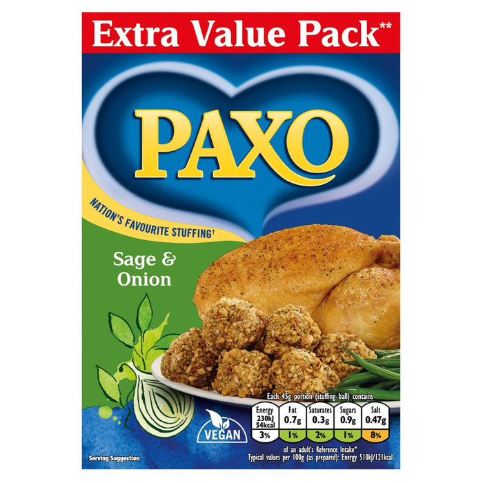 Paxo Sage & Onion Farming for Chicken 340G