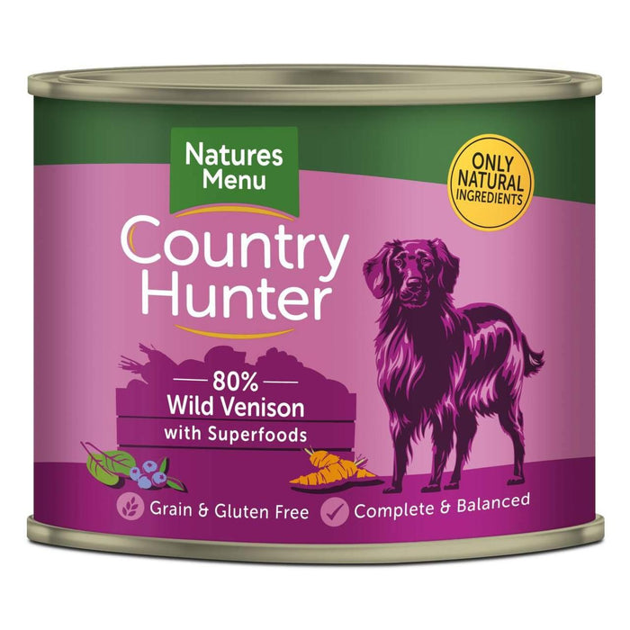 Natures Menu Country Hunter Venison Wet Dog Food Cans 6 x 600g