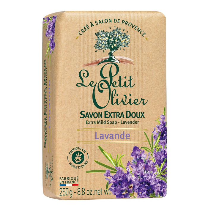 Le Petit Olivier Bar de savon de lavande extra-doux 250G